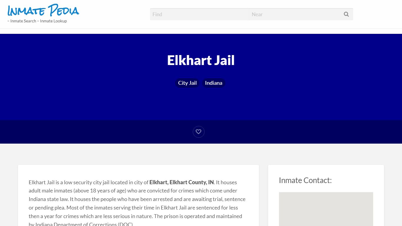 Elkhart Jail – Inmate Pedia – Inmate Search – Inmate Lookup